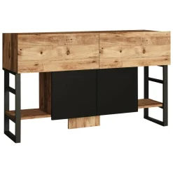 Consolle|Salotto > Dmora Consolle industrial 138x43x83h cm quercia - Izo Marrone Quercia