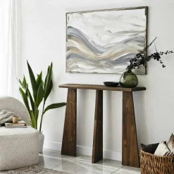 Consolle in legno 100x28x83h cm noce - TomoeGozen