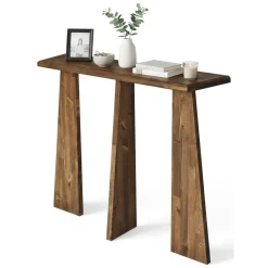 Consolle in legno 100x28x83h cm noce - TomoeGozen