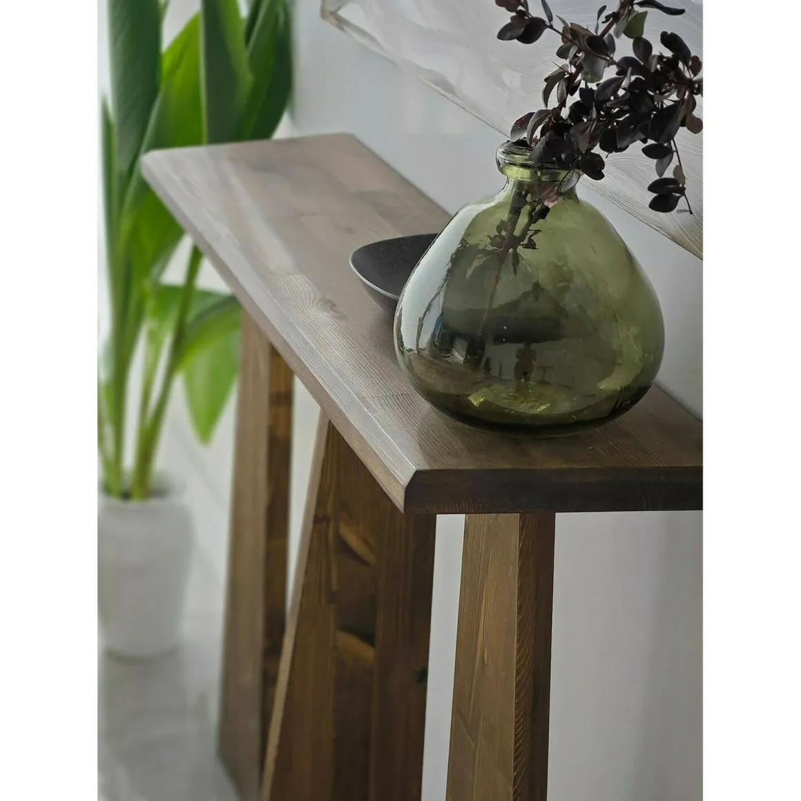 Consolle in legno 100x28x83h cm noce - TomoeGozen