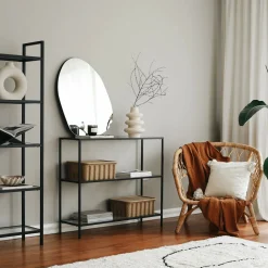 Consolle in metallo 100x30x85h cm nero - Domenica