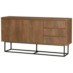 Consolle larga 140x36x72h cm noce e nero - Credenza Kuwait