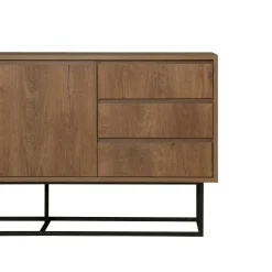 Consolle larga 140x36x72h cm noce e nero - Credenza Kuwait