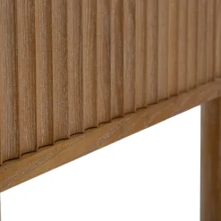 Consolle Marrone Ciliegio oro 2 Ripiani Effetto Invecchiato con 1 Cassetto 110x40x80h cm, Materiale Struttura in Metallo - Faliha