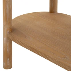Consolle Marrone Ciliegio oro 2 Ripiani Effetto Invecchiato con 1 Cassetto 110x40x80h cm, Materiale Struttura in Metallo - Faliha