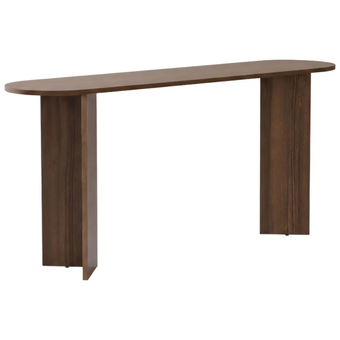 Consolle Marrone Noce un Ripiano Peso Supportato 25 kg 150x35x75h cm, Colore Ripiano Marrone - Cercino