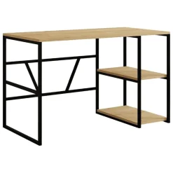 Consolle Marrone Rovere Nero un Ripiano 2 Vani 120x60x74h cm, Colore Ripiano Marrone - Persiceto