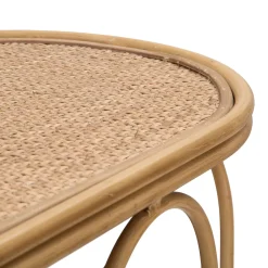 Consolle > Dmora Consolle un Ripiano Struttura Effetto Bamboo 110x32x77h cm, Materiale Struttura in Legno - Tiznit Marrone