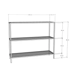 Consolle|Salotto > Dmora Consolle minimal in metallo 100x30x85h cm - Domenica Oro