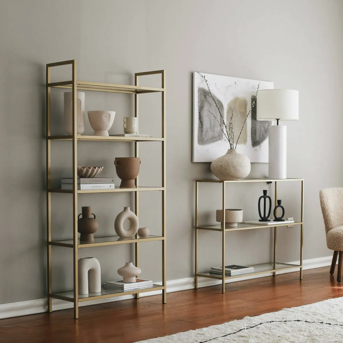 Consolle|Salotto > Dmora Consolle minimal in metallo 100x30x85h cm - Domenica Oro