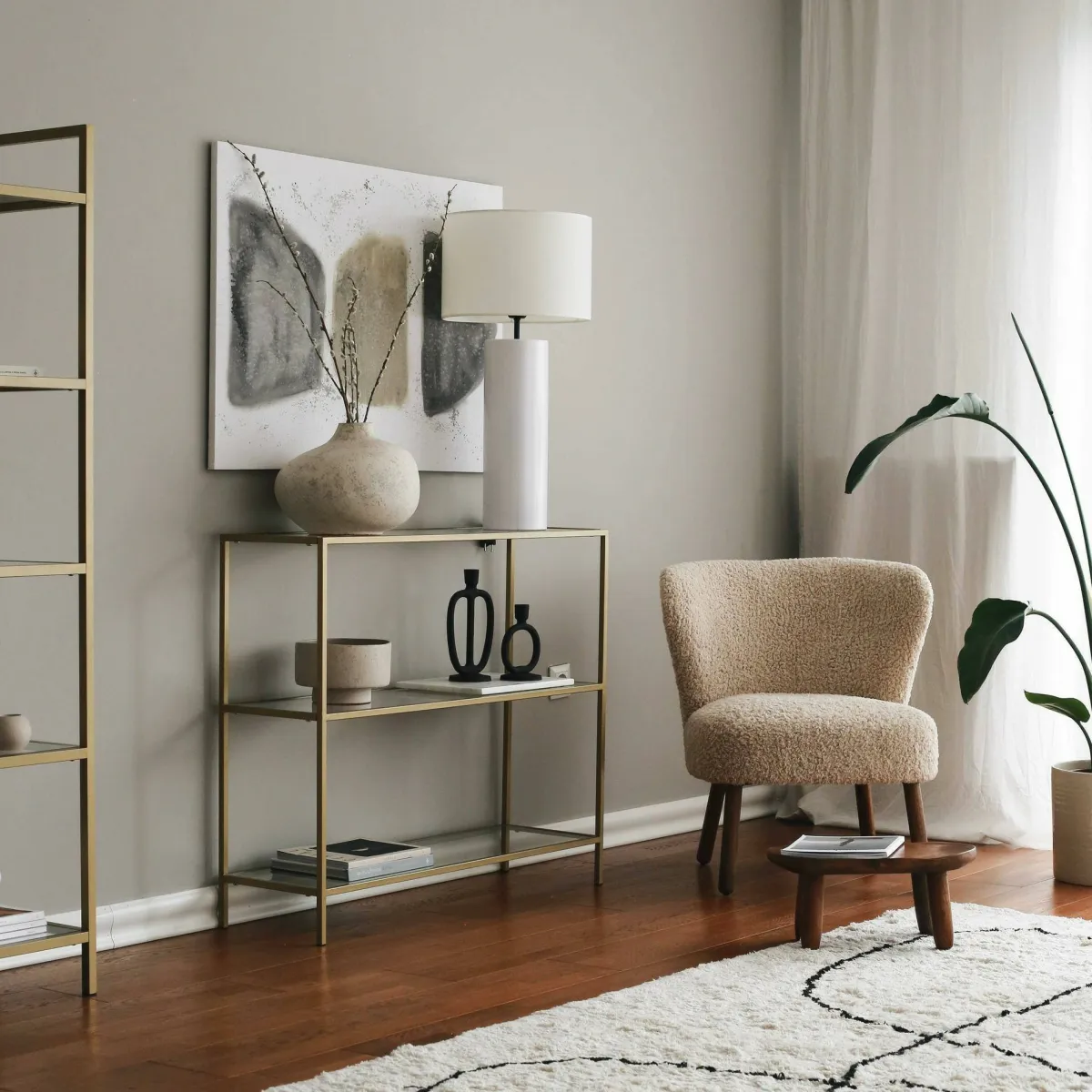 Consolle|Salotto > Dmora Consolle minimal in metallo 100x30x85h cm - Domenica Oro
