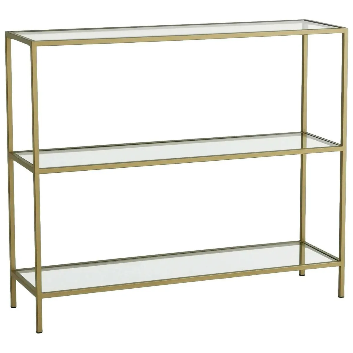 Consolle|Salotto > Dmora Consolle minimal in metallo 100x30x85h cm - Domenica Oro