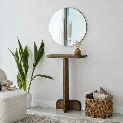 Consolle minimal 80x25x85h cm noce - Pancarana