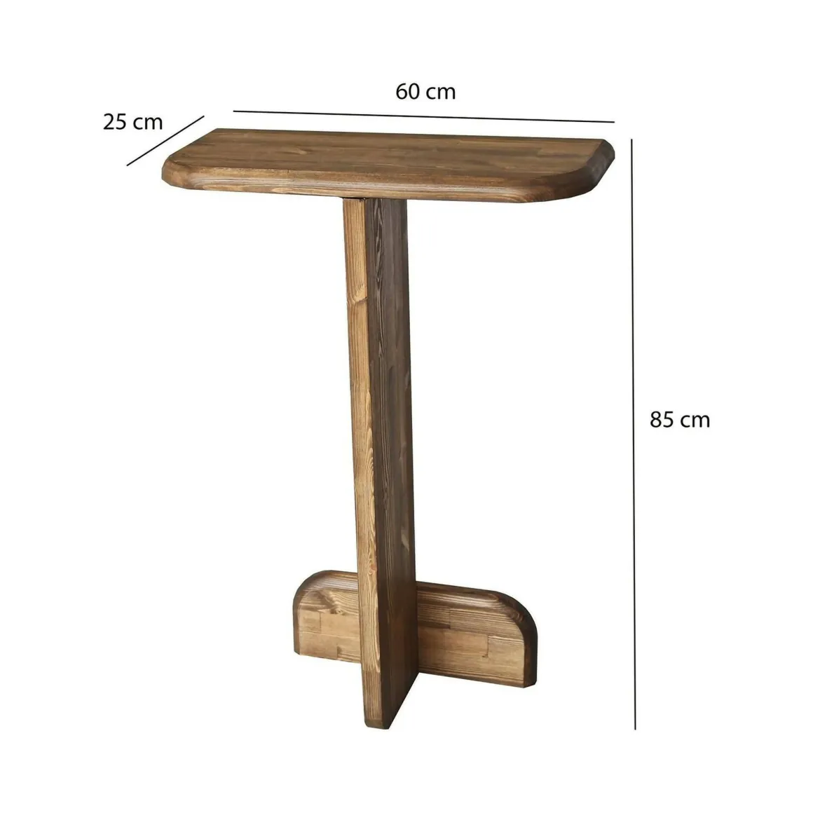 Consolle minimal 80x25x85h cm noce - Pancarana