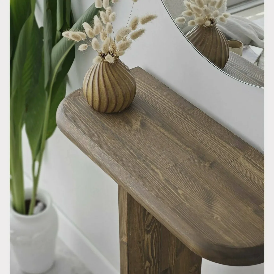 Consolle minimal 80x25x85h cm noce - Pancarana