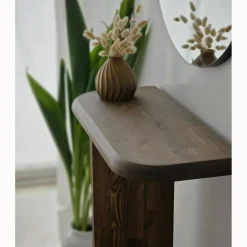 Consolle minimal 80x25x85h cm noce - Pancarana
