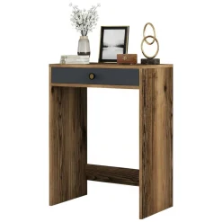 Consolle|Salotto > Dmora Consolle moderna 70x84x40h cm noce e antracite - Bedonia Nero Antracite, Marrone Noce