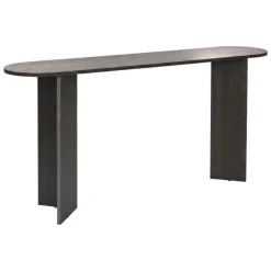Consolle Nero un Ripiano Peso Supportato 25 kg 150x35x75h cm, Colore Ripiano Nero - Cercino