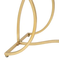 Consolle oro Fume Trasparente un Ripiano Materiale Struttura in Vetro 130x40x75h cm, Colore Ripiano Trasparente - Otepaa