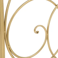 Consolle > Dmora Consolle oro Trasparente un Ripiano Piano con Decorazione con Farfalle 100x35x80h cm, Materiale Struttura in Vetro - Meknes Trasparente, Oro