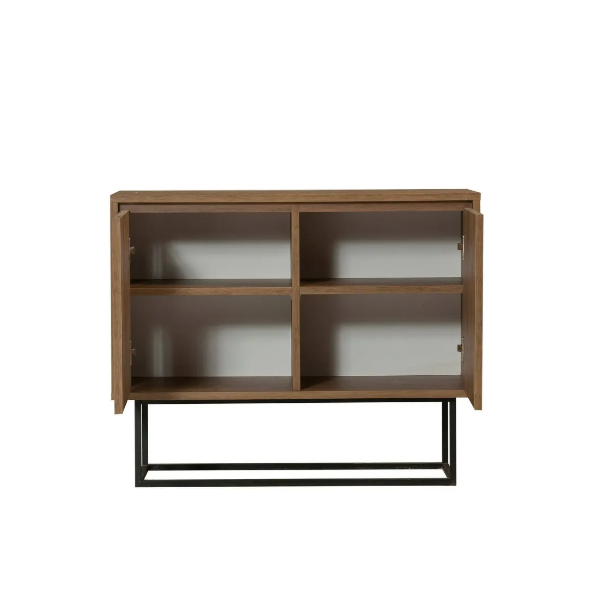 Consolle salotto 90x36x72h cm noce e nero - Credenza Indiano