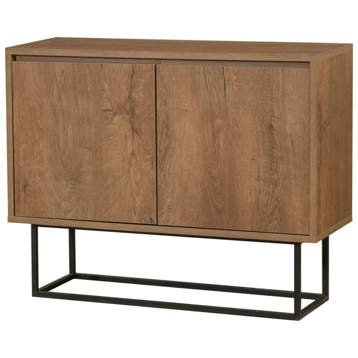 Consolle salotto 90x36x72h cm noce e nero - Credenza Indiano