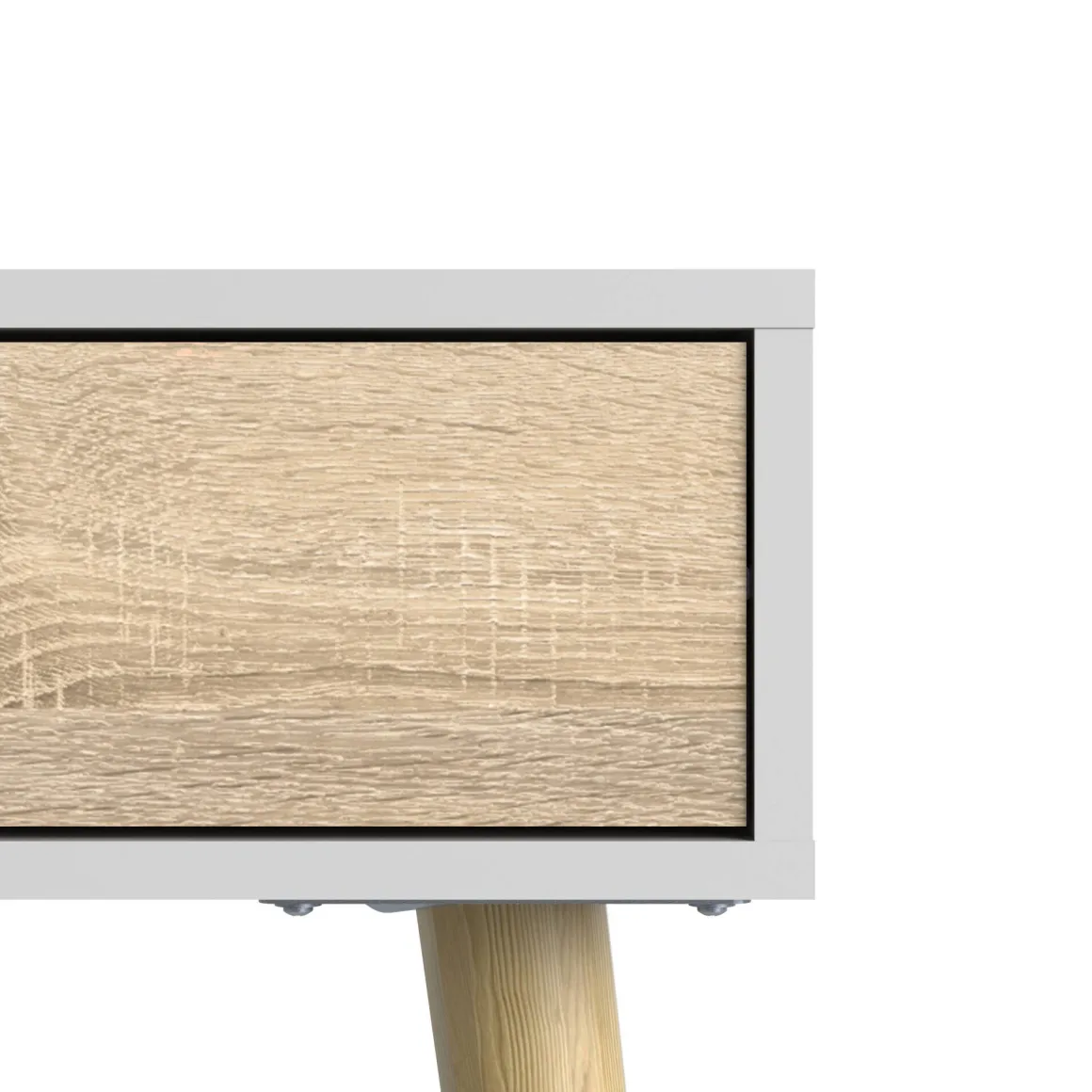 Consolle scandi 103x43x89h cm bianco e quercia - Diaspo