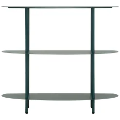 Consolle > Dmora Consolle 4 Ripiani Colore Ripiano Verde 10x42x132h cm, Sfumatura Colore Struttura Ottanio - Gamisi Verde Ottanio