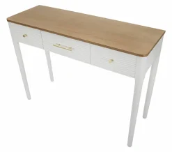 Consolle 107x37x80h cm bianco e marrone - Crypto