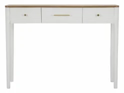 Consolle 107x37x80h cm bianco e marrone - Crypto
