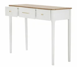Consolle 107x37x80h cm bianco e marrone - Crypto