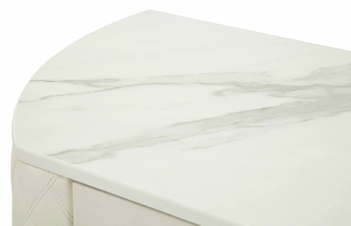 Consolle 100x40x75h cm bianco e oro - Niccolo