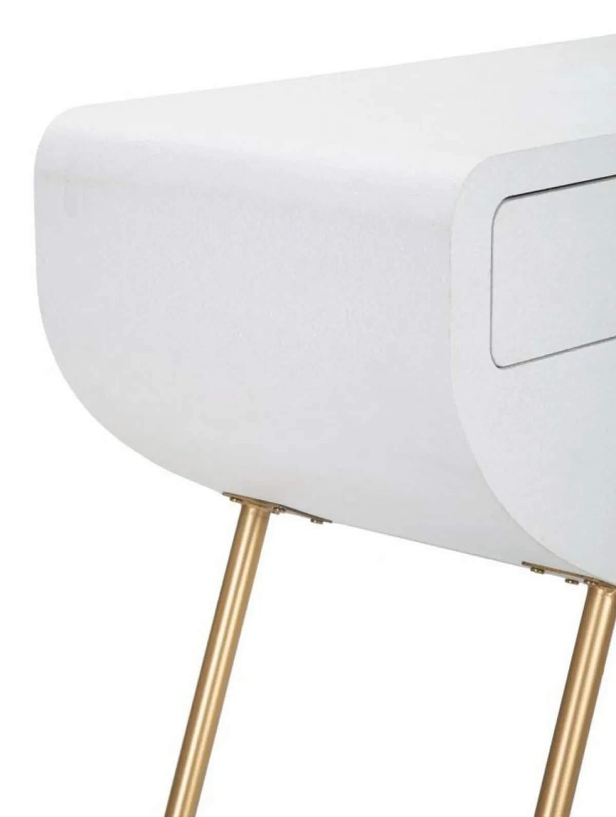Consolle > Dmora Consolle 110x40x80h cm bianco e oro - Tomato Oro, Bianco
