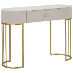 Consolle > Dmora Consolle 100x40x75h cm crema e bianco - Abstraktes Bianco, Bianco Crema