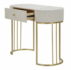 Consolle > Dmora Consolle 100x40x75h cm crema e bianco - Abstraktes Bianco, Bianco Crema