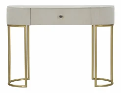 Consolle > Dmora Consolle 100x40x75h cm crema e bianco - Abstraktes Bianco, Bianco Crema