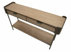 Consolle 120x31x72h cm grigio e marrone - Franz