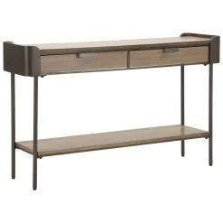 Consolle 120x31x72h cm grigio e marrone - Franz