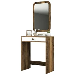 Consolle|Salotto > Dmora Consolle 70x84x40h cm noce e bianco - Baunei Bianco, Marrone Noce