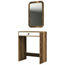 Consolle|Salotto > Dmora Consolle 70x84x40h cm noce e bianco - Baunei Bianco, Marrone Noce