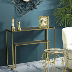 Consolle > Dmora Consolle 100x35x80h cm - Jackson Oro