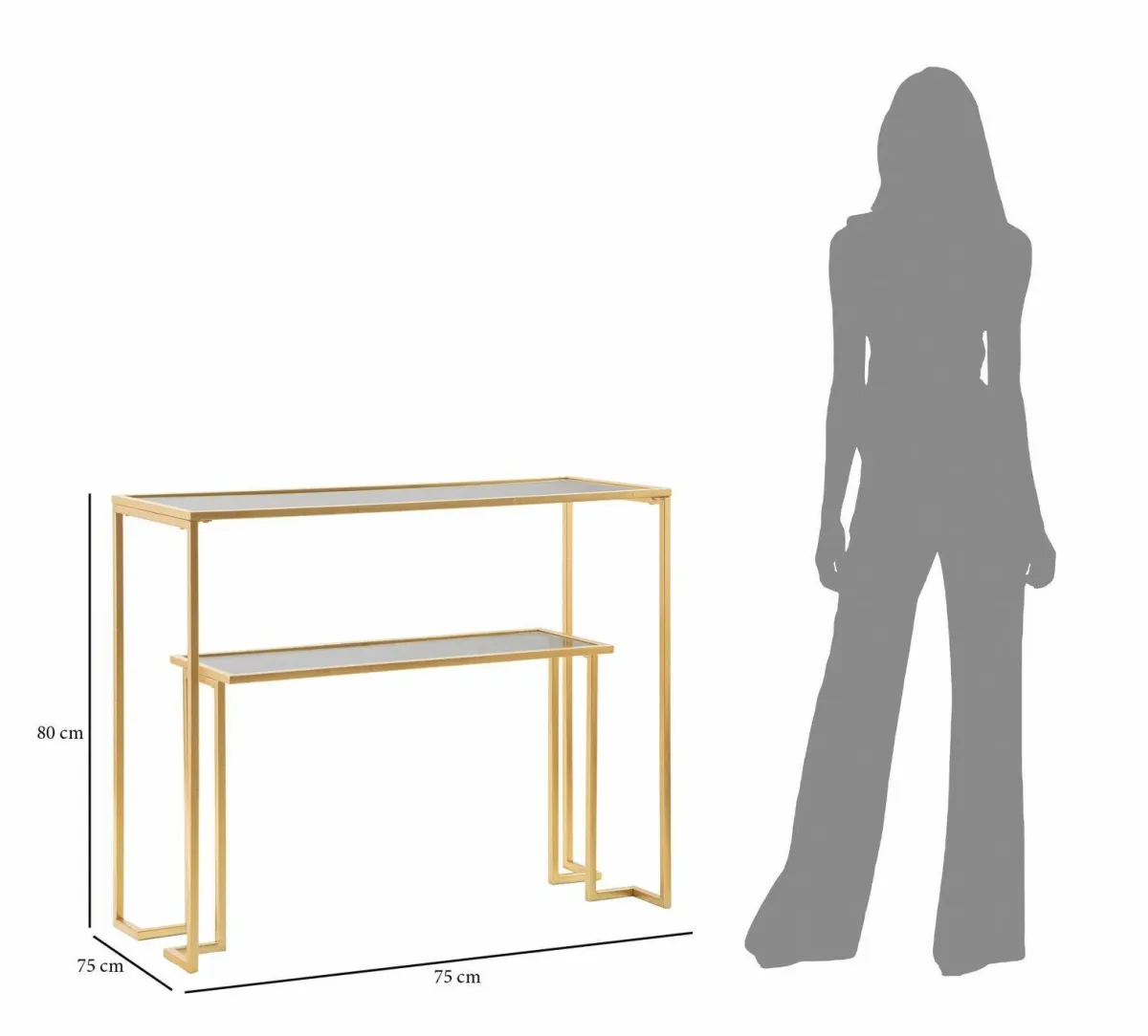 Consolle > Dmora Consolle 100x35x80h cm - Jackson Oro