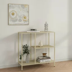Consolle > Dmora Consolle 80x30x80h cm panna - Noto Bianco Panna