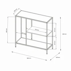 Consolle > Dmora Consolle 80x30x80h cm panna - Noto Bianco Panna