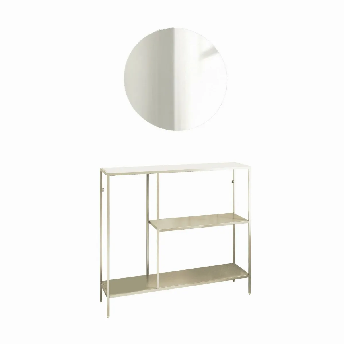 Consolle > Dmora Consolle 80x30x80h cm panna - Noto Bianco Panna