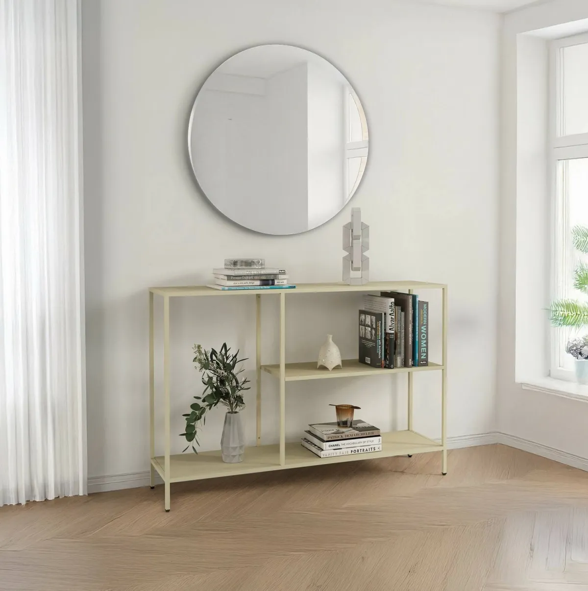 Consolle > Dmora Consolle 80x30x80h cm panna - Noto Bianco Panna