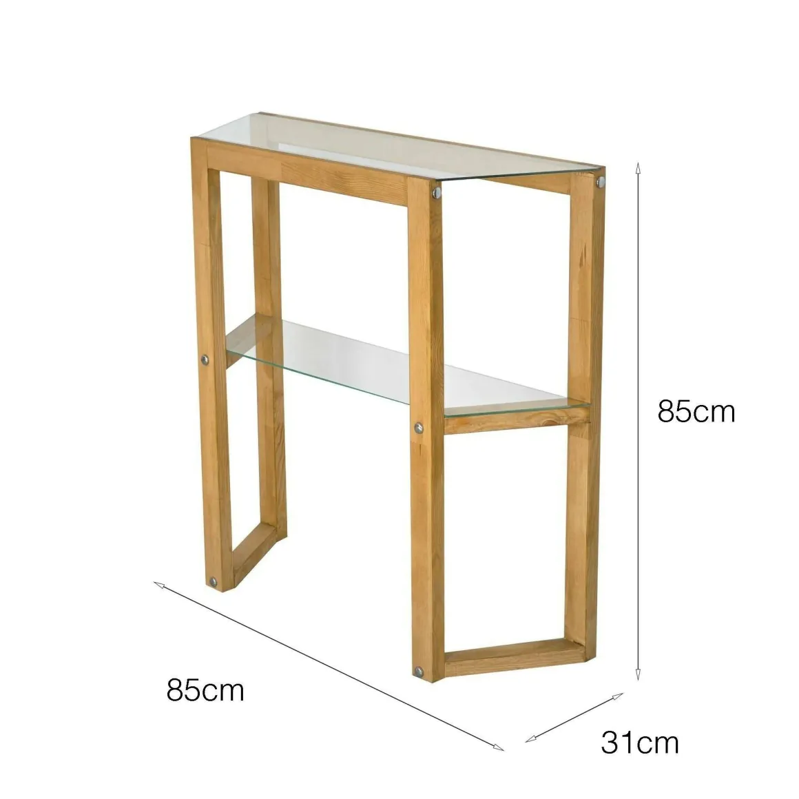 Consolle 85x31x85h cm quercia - Barga