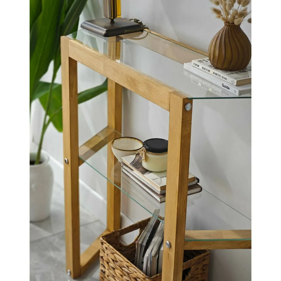 Consolle 85x31x85h cm quercia - Barga