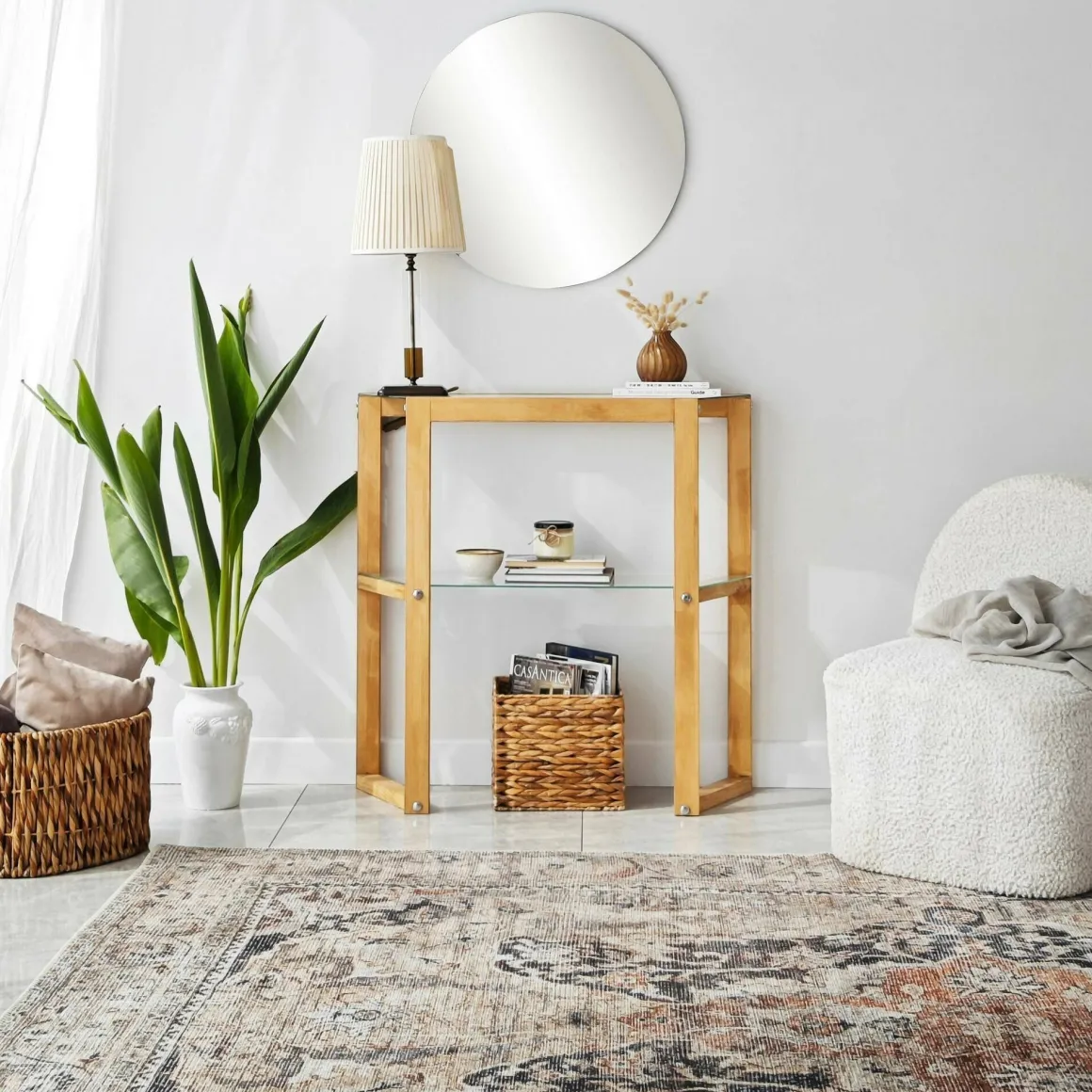 Consolle 85x31x85h cm quercia - Barga