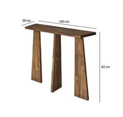 Consolle 100x28x83h cm quercia - TomoeGozen